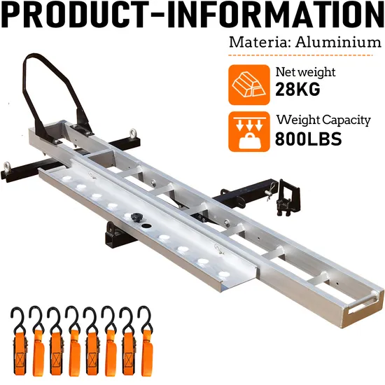 Pickup Truck Display Rack Stand Motorcycle Trailer Hitch Carrier 