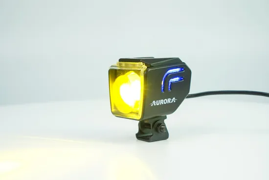 Aurora LED Auxiliary Fog Light Round Spot Flood Motorcycle Driving Lamps