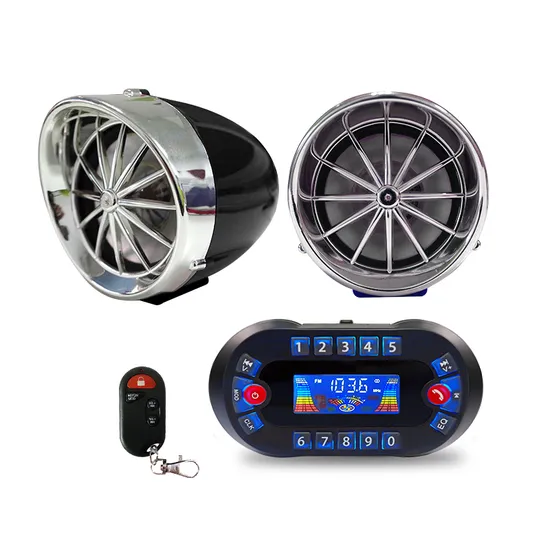 Motorcycle Motorbike Bluetooth Calling MP3 Wireless Speaker Subwoofer Burglar with Alarm Security Device Function 