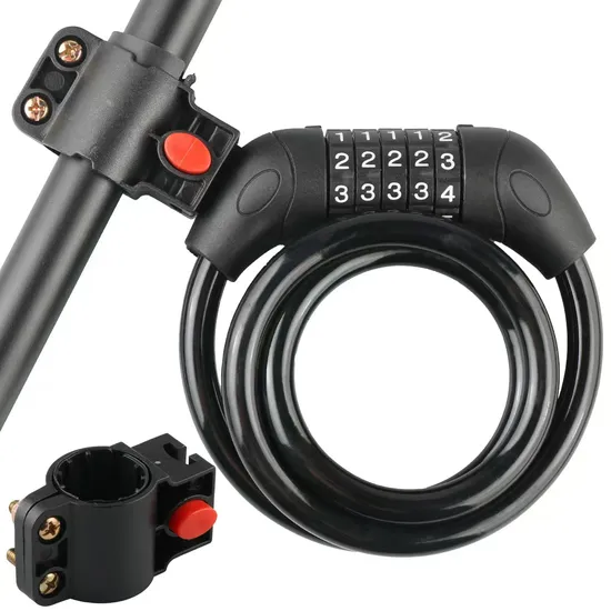 Bike Chain Lock 5 Digit Code Combination Anti